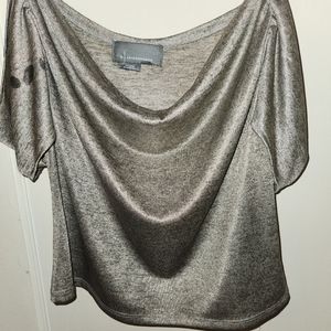 * Medium Gold Metallic Anthropologie Top